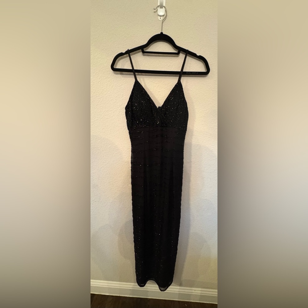 Sean Collection Black Beaded Gown